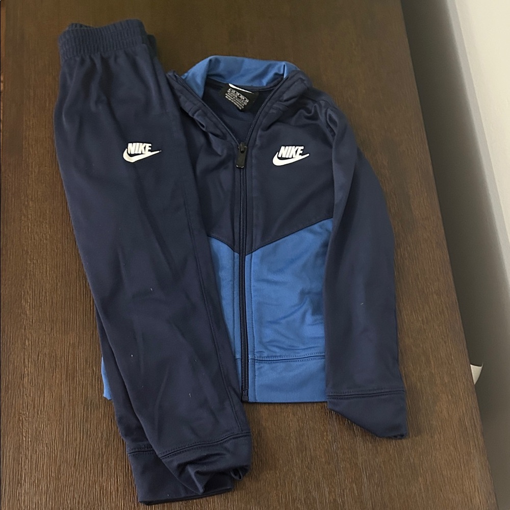 Nike Navy and Light Blue Tracksuit